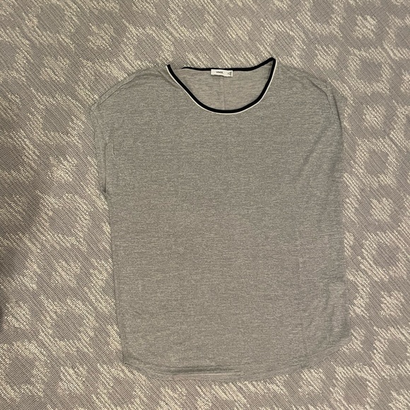 Vince Gray Black Neck Trim Rayon Polyester Womens Size XS - Picture 1 of 6